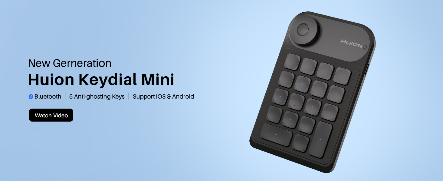 Amazon.com: HUION Keydial Mini Bluetooth Programmable Keypad with